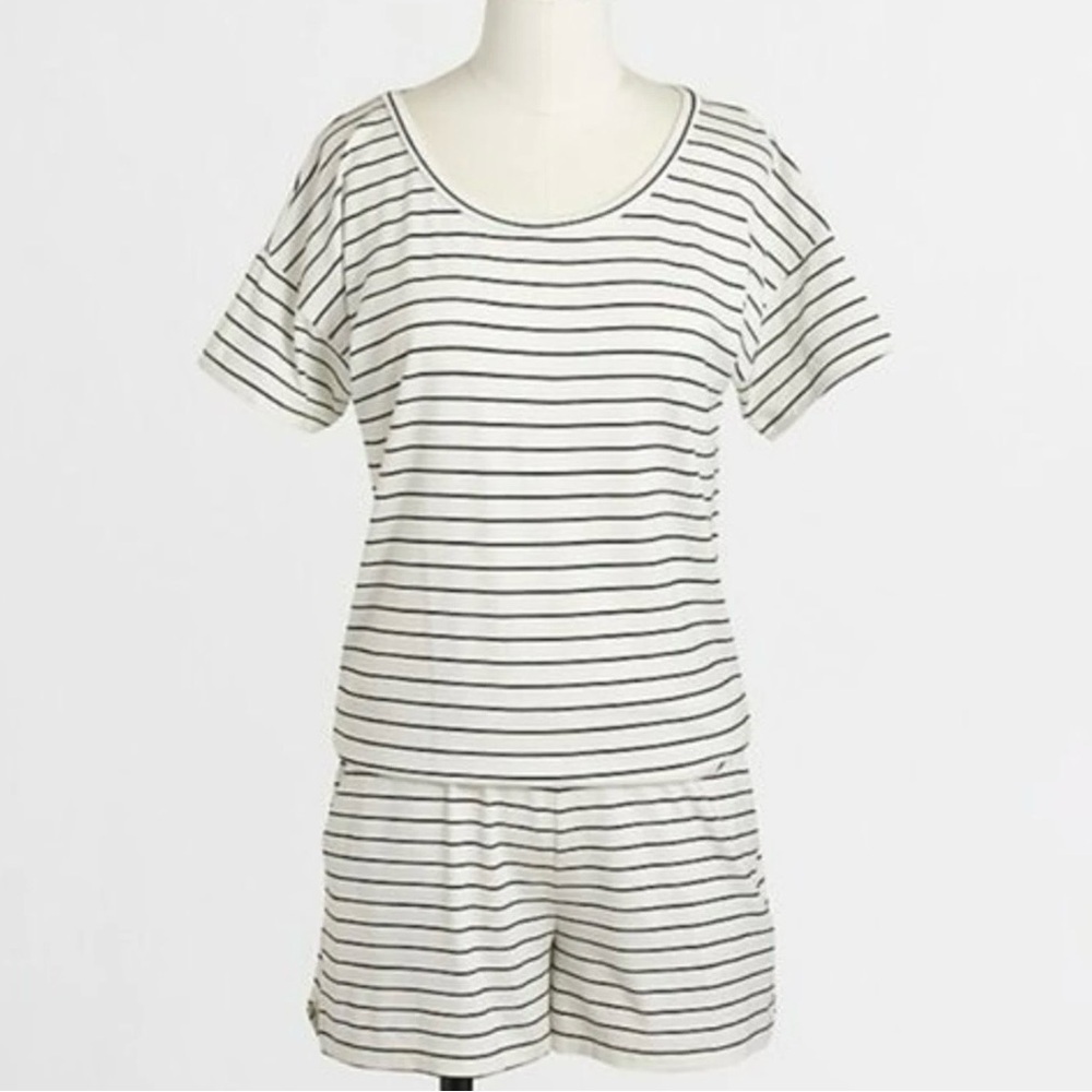 Womens Size Small J. Crew Striped Knit Romper with Pockets
